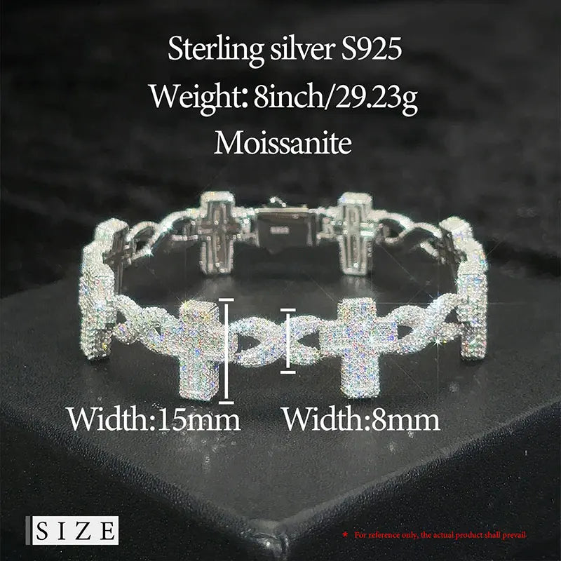 Cross Bracelet Moissanite