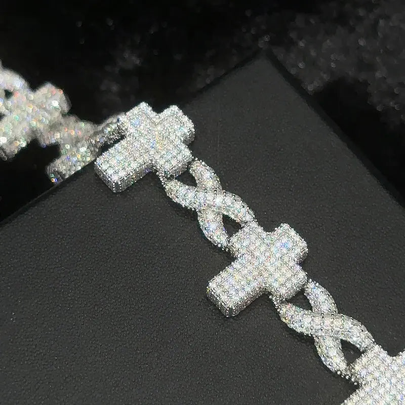 Cross Bracelet Moissanite