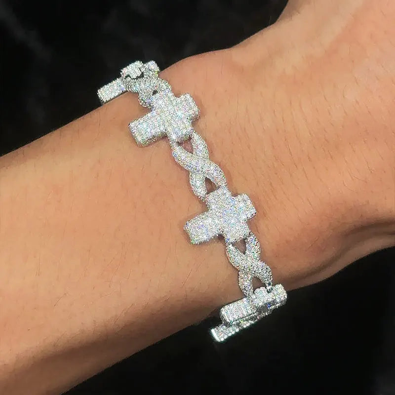 Cross Bracelet Moissanite