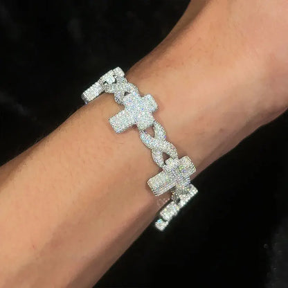 Cross Bracelet Moissanite